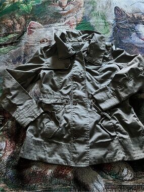 A/X Armani Exchange Olive Utility Trench Coat